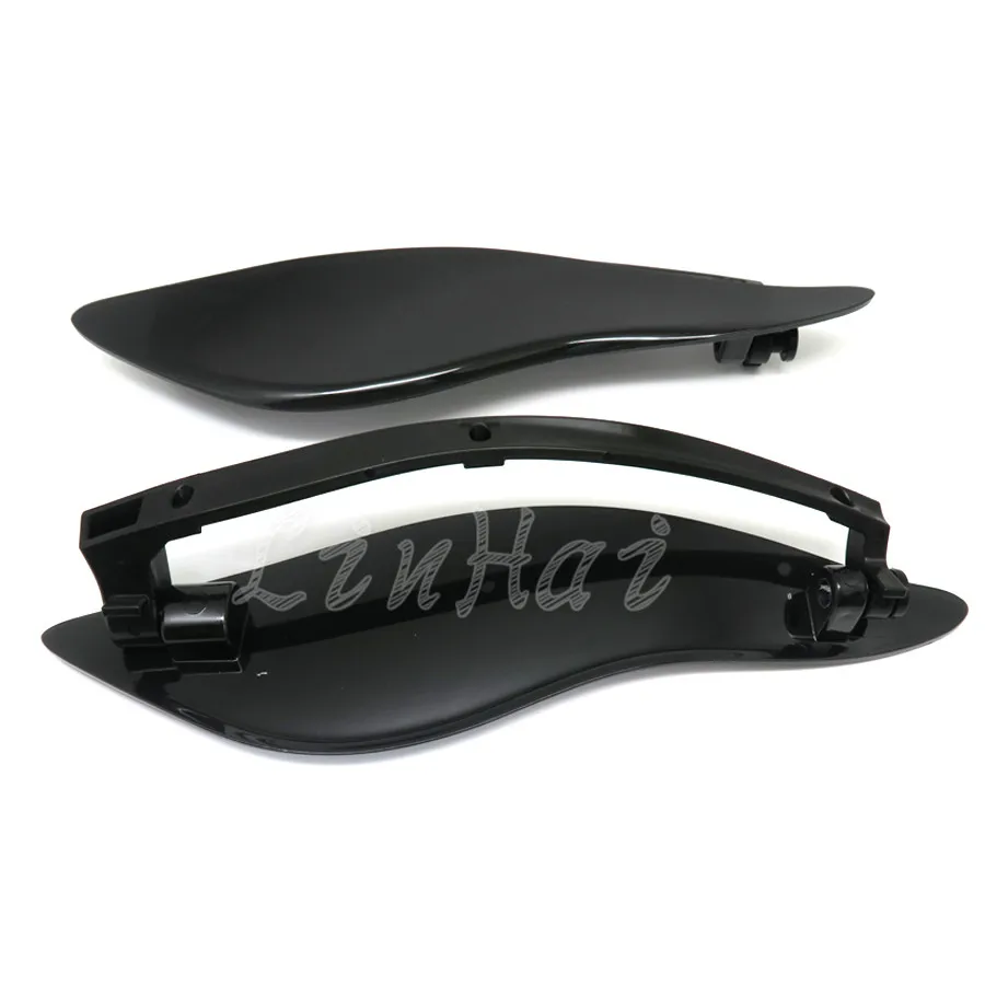 Темный дым ABS Регулируемые воздушные дефлекторы боковое крыло крышка для Harley Street