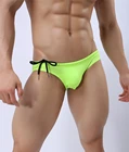 Мужское однотонное пляжное бикини с низкой посадкой, из нейлона