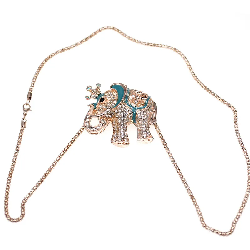 Подвески на заказ Серебряный 3D мульти эмалевый кристалл слон животное кулон с