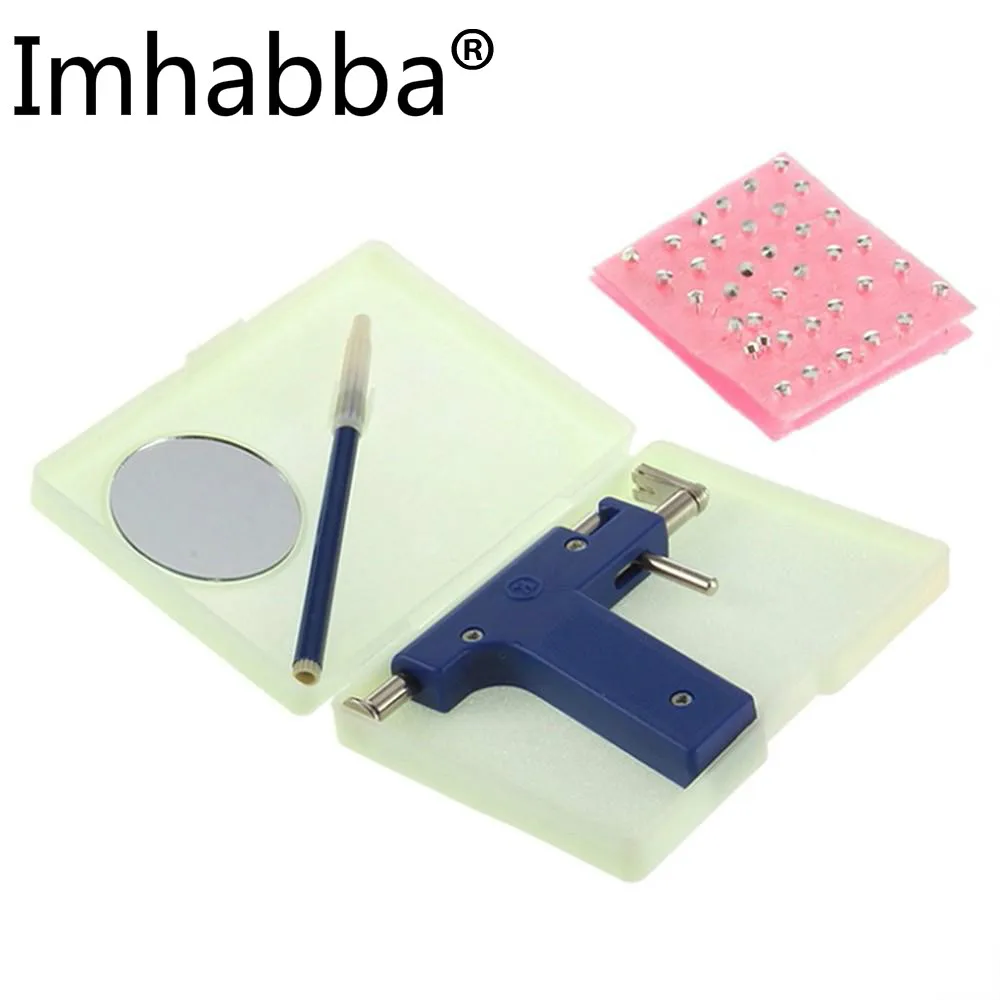 Стальной инструмент для пирсинга пупка носа с 72 шт. серьги гвоздики также