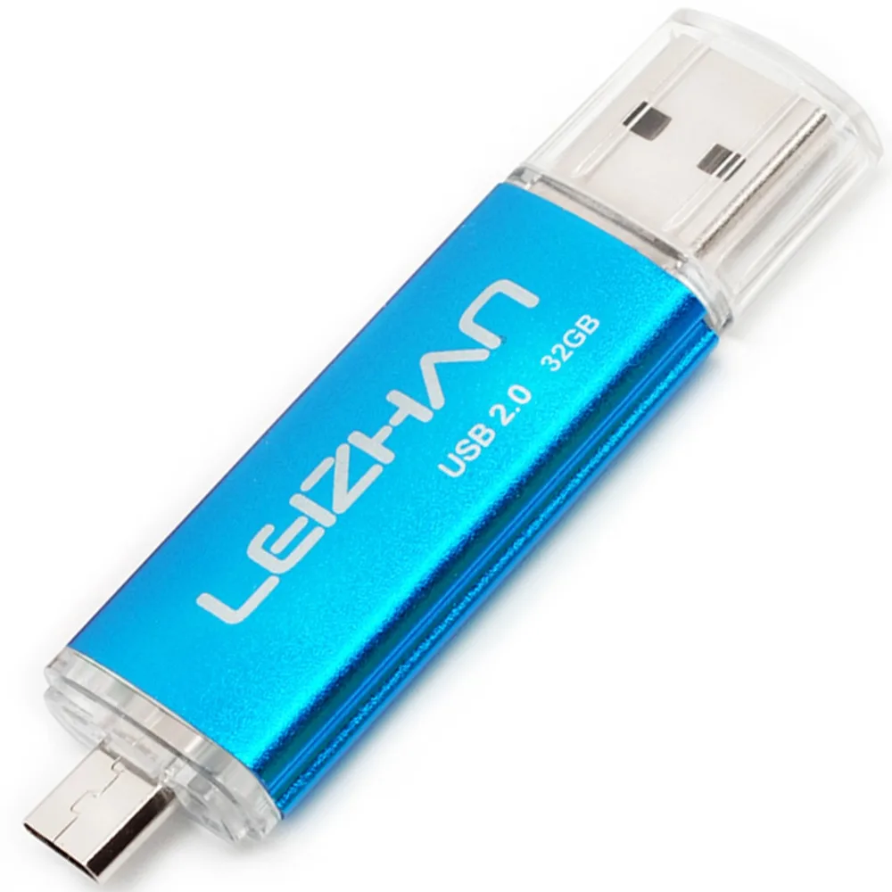 LEIZHAN 16 Гб OTG USB флеш накопитель 32 ГБ Micro флешка 64 Флешка для телефона Внешняя память
