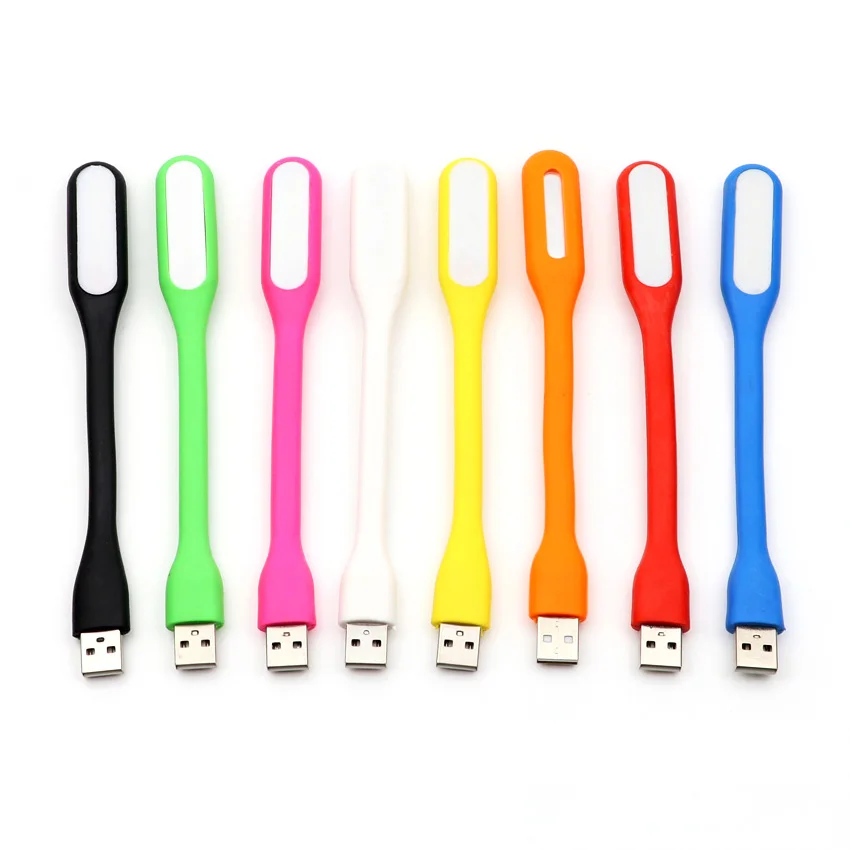 Гибкая портативная Светодиодная лампа для внешнего аккумулятора USB 5 в 1 2 Вт