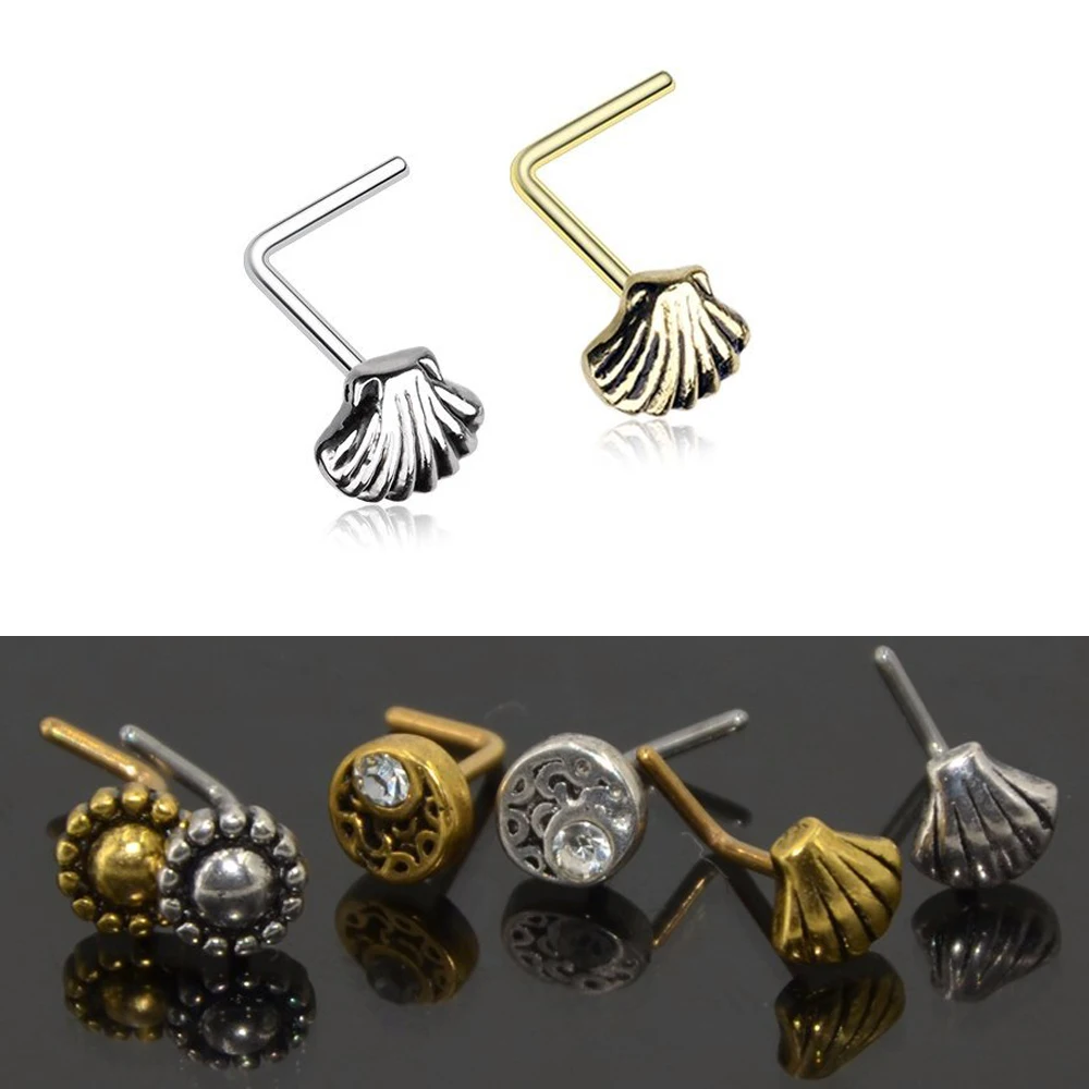 3 шт. L образные кольца для пирсинга носа 20 г|piercing body jewelry|body jewelrystud piercing |