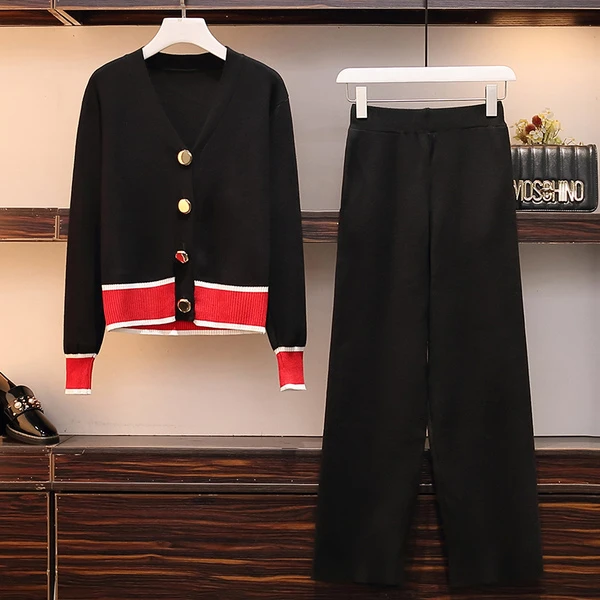 Большие размеры комплекты из 2 предметов женская одежда женские спортивные