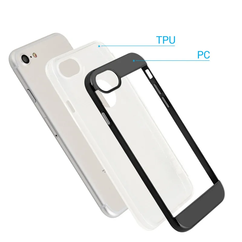 YOKIRIN для iPhone 8 7 Plus чехол телефона [сверхмощный] Прозрачный матовый Мягкий ТПУ +