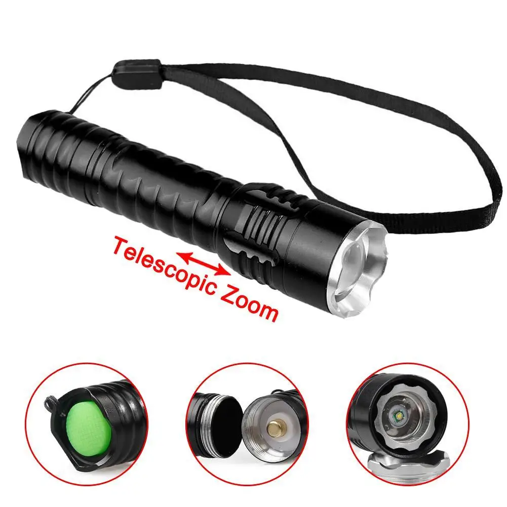 4000 Lumens SKYWOLFEYE светодиодный вспышка светильник с хвостом зарядка через usb головного Масштабируемые Водонепроницаемый фонарь Портативный светильник 3 светильник ing режимов - Испускаемый цвет: 4000 Lumens