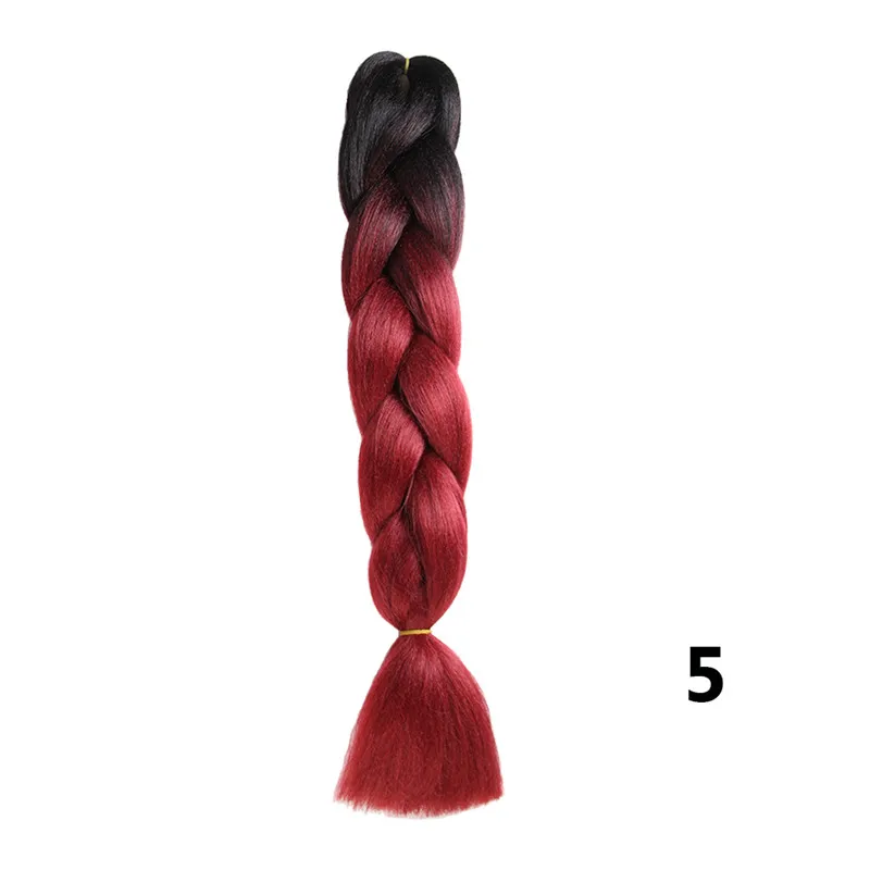 4/27HL Sambraid jumbo косы ombre канекалон 24 inch плетение волос для вязания канекалон крючком косы синтетических крючком волос 100g - Цвет: 4/27HL
