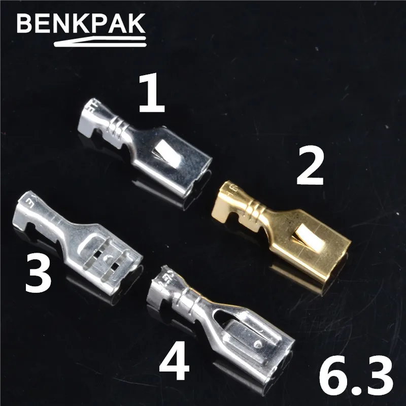 50 шт. обжимной разъем 6 3 мм|spade connector|female spade connector6.3mm crimp terminal female |