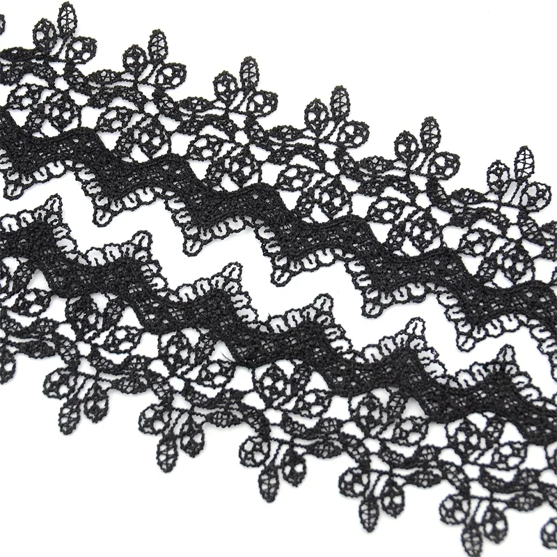

10yards Black Lace Ribbon African wedding Fabric For Wedding Decor DIY Applique Embroidery Sewing Trim Garment Lace for crafts