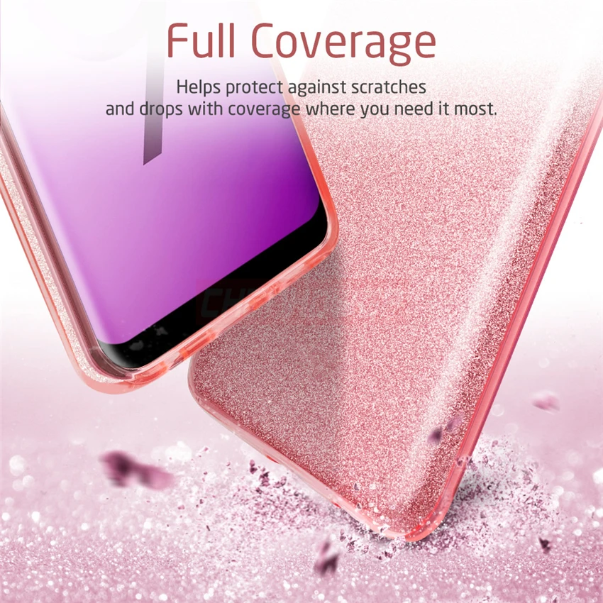 Стильный блестящий силиконовый чехол для Samsung Galaxy S8 S9 S10 plus A50 A30 J2 J4 J6 A7 A9 A6 A8 2018 J7 J5 J3