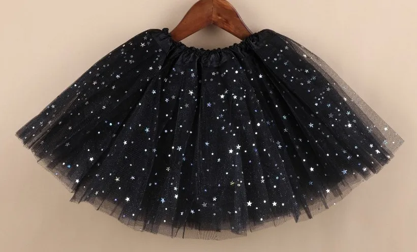 На голову с блестками и звездами для маленьких девочек Танцы черная юбка пачка