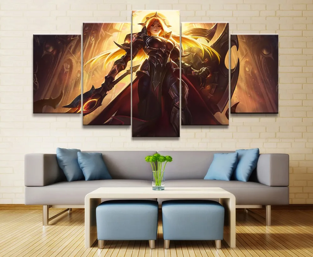 5 шт. League of Legends игровой постер Картина на холсте настенный Декор для дома гостиной