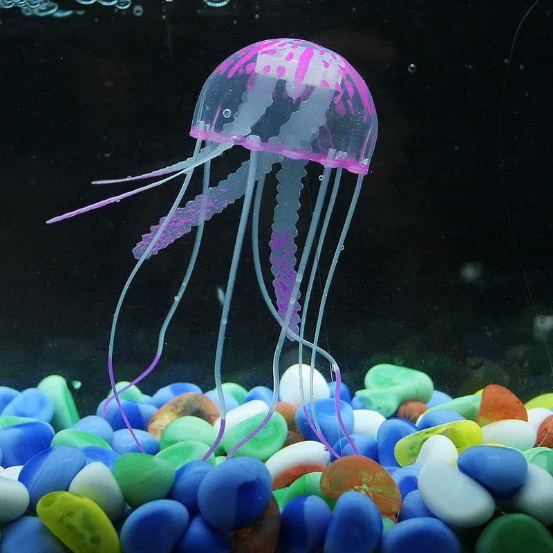 Светящиеся моделирование кремния люминесцентные аквариум Aritificial Медузы пейзаж