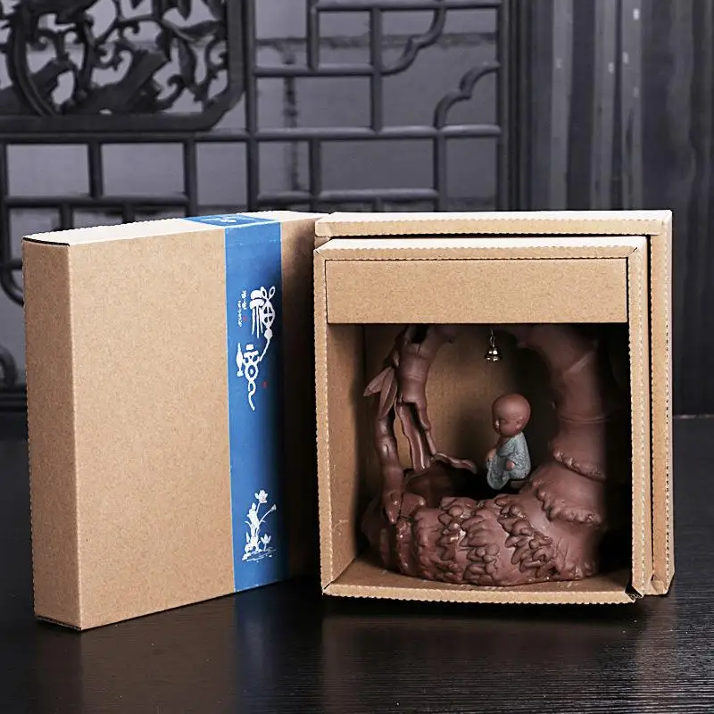 

Mountain Shape Backflow Incense Burner The Little Monk Ceramic Censer Smoke Waterfall Incense Holder Use In Home Office Teahouse