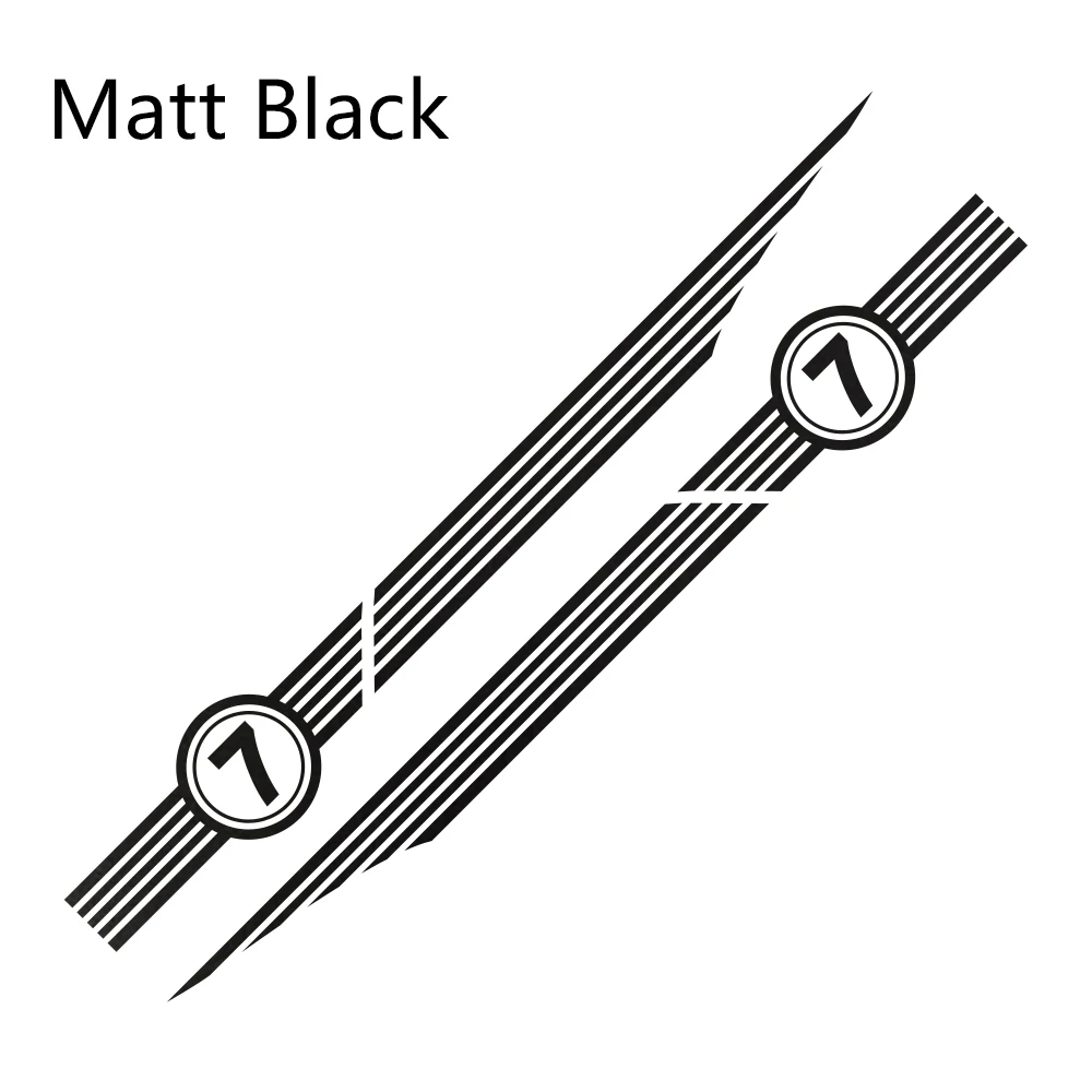 Matt Black Автомобильный Стикеры стильная укладка Авто длинные штаны с полосками, DIY настенные наклейки для Mini Cooper R56 R57 R58 R50 R52 R53 R59 R61 R60 F60 F55 F56 F54 - Название цвета: Matt Black