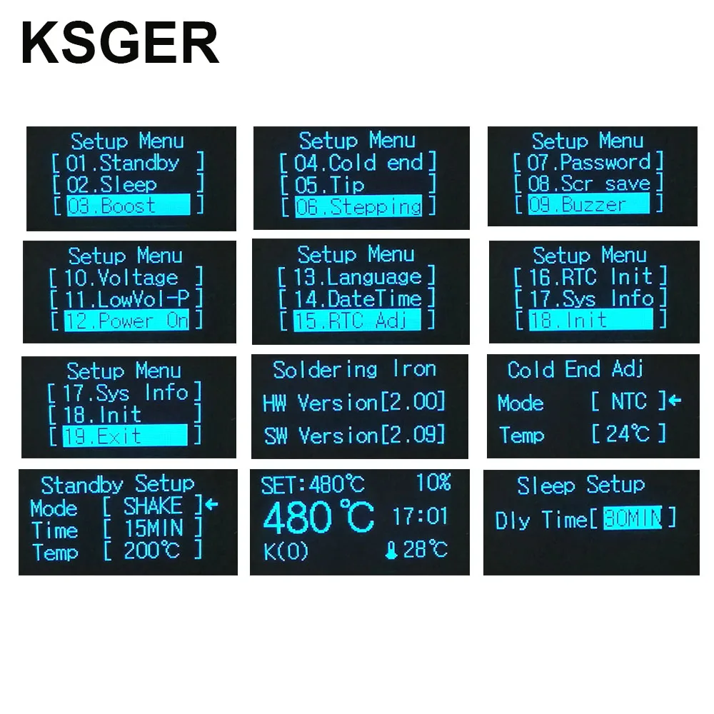 Терморегулятор KSGER STM32 OLED V2.01 наборы для паяльной станции сделай сам железные