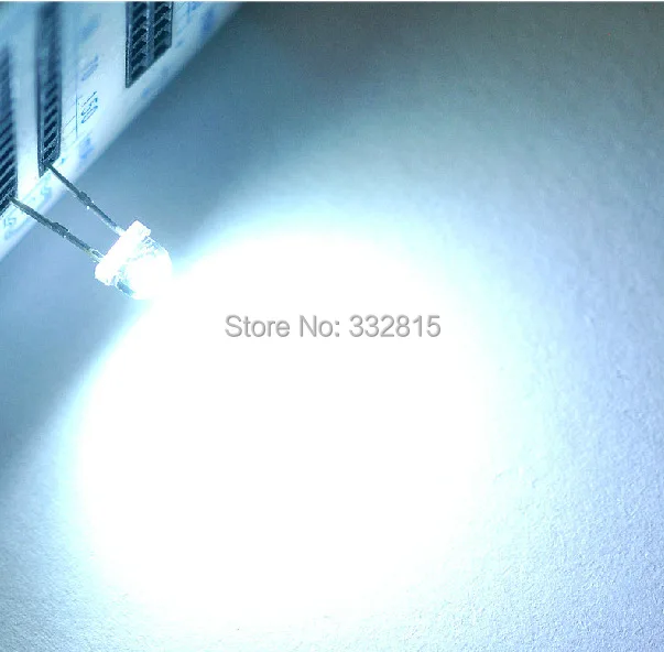 

Free shipping! 100pcs F5MM F5 5MM DIP high SUPER light white led light emitting diode LIGHT beads , water clear OWEIS