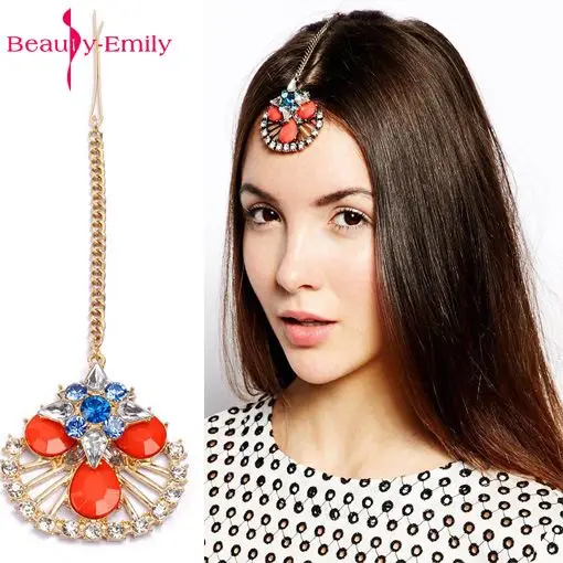 

Beauty-Emily, индийская мусульманская невеста, аксессуары для волос, бусы, свадебные украшения, свадебная шапка для волос