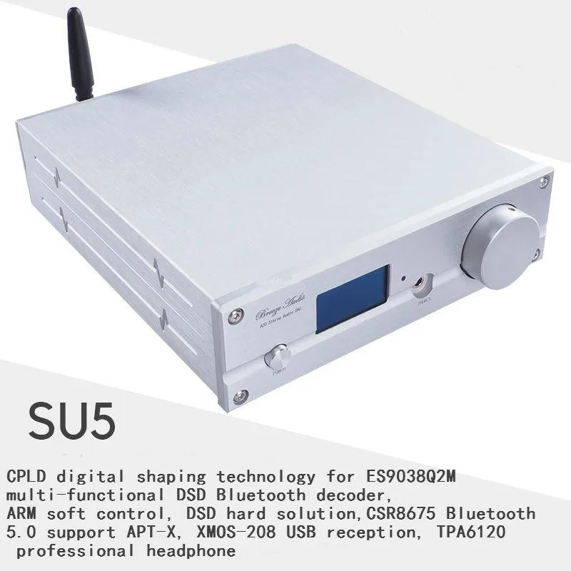 Новый SU5 декодер ES9038Q2M чип XMOS U208 USB многофункциональный Bluetooth 5 0 TPA6120 наушники