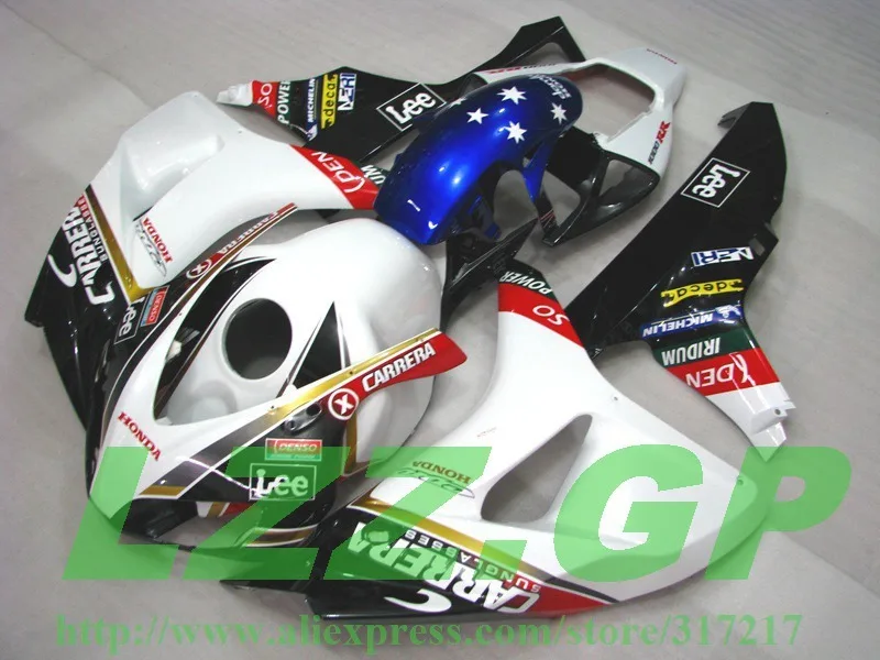 

100%Fit injection Fairings for HONDA CBR1000 06 07 CBR1000 RR 2006 2007 CBR 1000RR 06 07 fairing kits white black blue #17shy