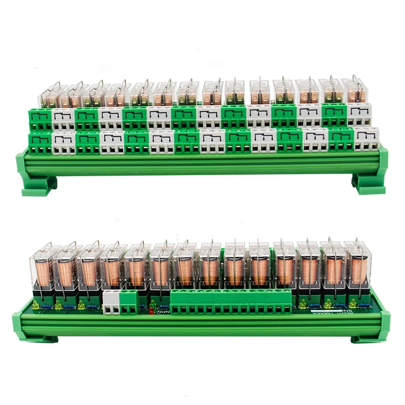14 каналов OMRON DPDT G2R 2 DIN рейку интерфейс реле Модуль|interface relay|din mounting railrelay interface |