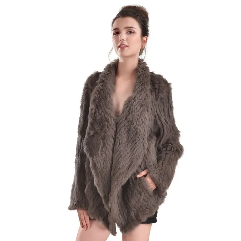Европейская весенне-осенняя новая куртка из кроличьего меха женская одежда