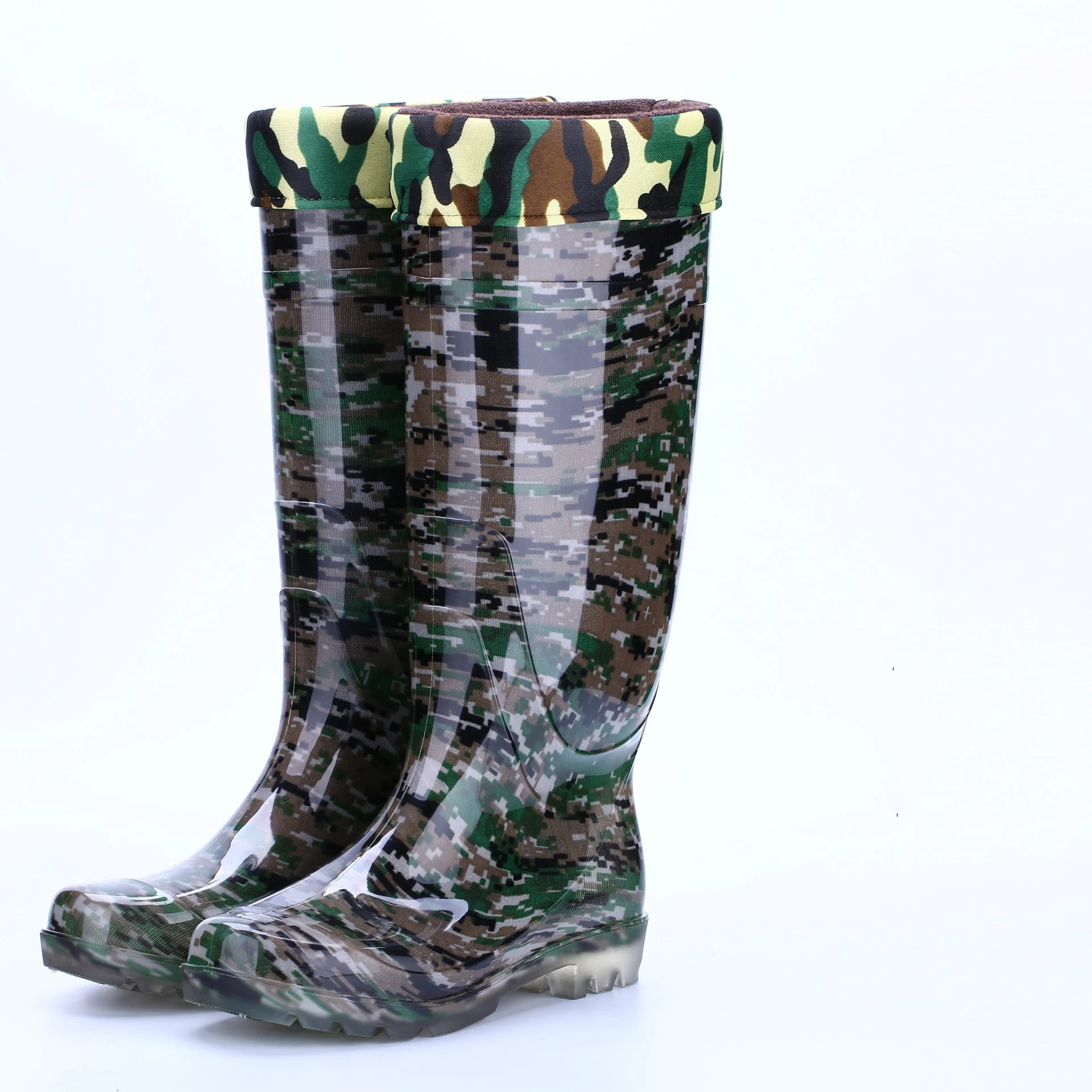 Men's high-profile camouflage rain boots warm water shoes non-slip wear-resistant rubber construction laborinsurance |