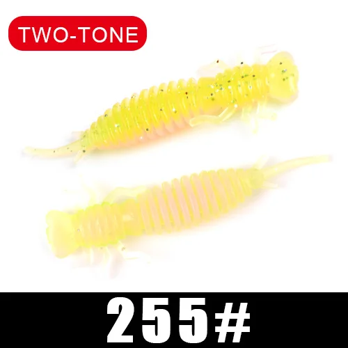 010 Larva Soft Lures 50mm 76mm 89mm Artificial Lures Fishing Worm Silicone Bass Pike Minnow Swimbait Jigging Plastic Baits - Color: 010