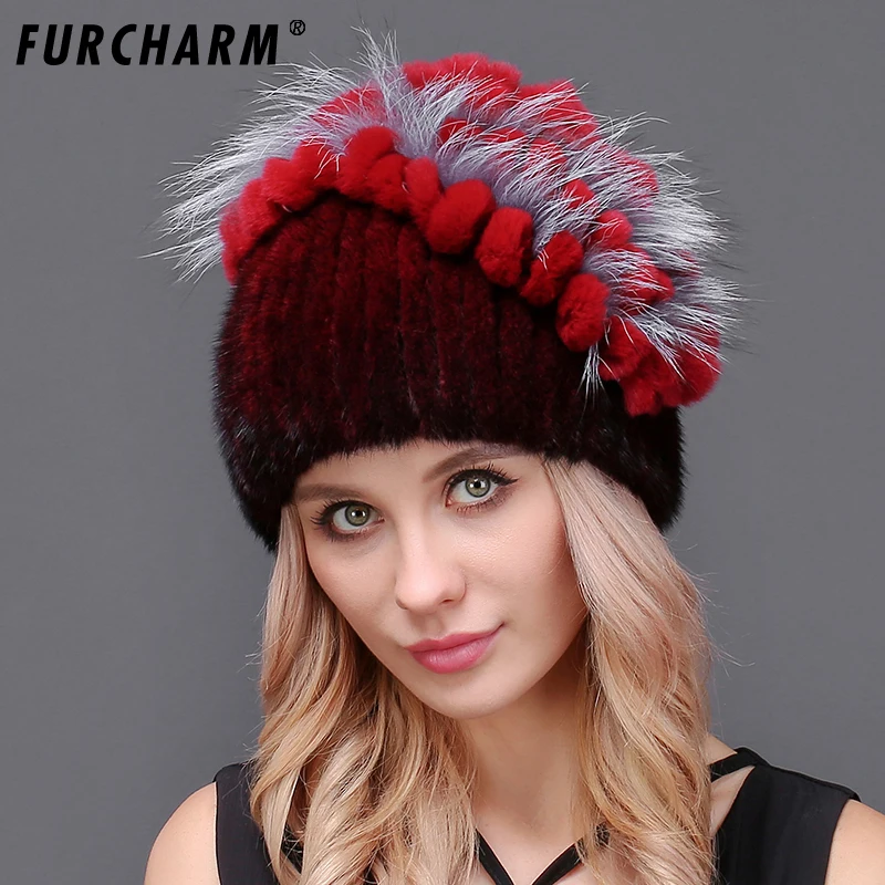 Мех животных очаровательные русская меховая шапка из натуральной норки для