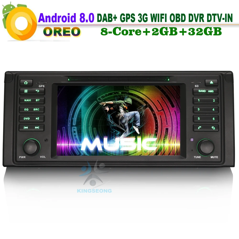 Android 8 0 Авторадио DAB + SatNav WiFi 3G DVD Радио DVR OBD Автомобильный GPS навигационный плеер DTV