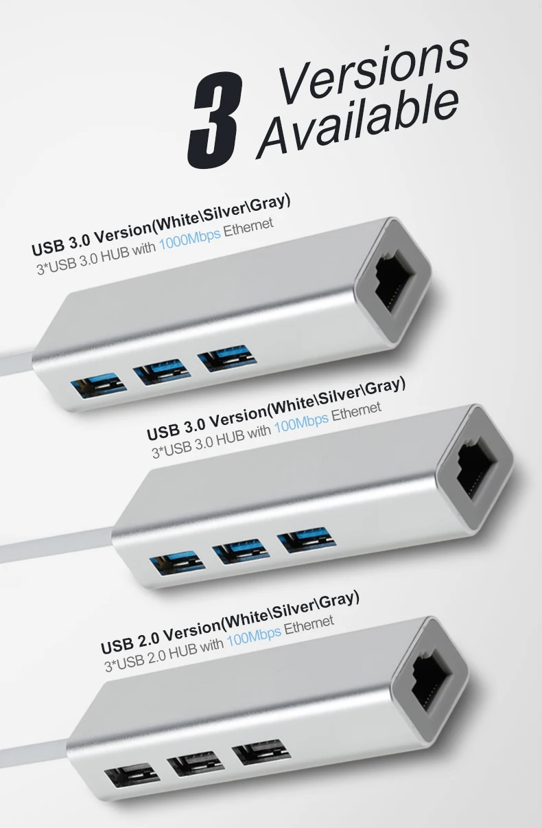 OFCCOM USB Ethernet USB 3,0 2,0 к RJ45 концентратор 10/100/1000 м Ethernet адаптер Сетевая карта USB Lan для Macbook Windows
