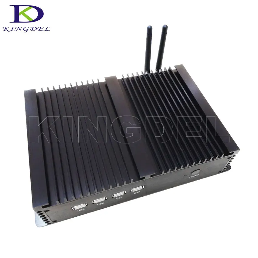 

Kingdel Best Selling Fanless HTPC Mini Computer Intel Celeron 1037U Core i5 3317U Industrial PC Dual Gigabit LAN 4*COM HDMI WIFI