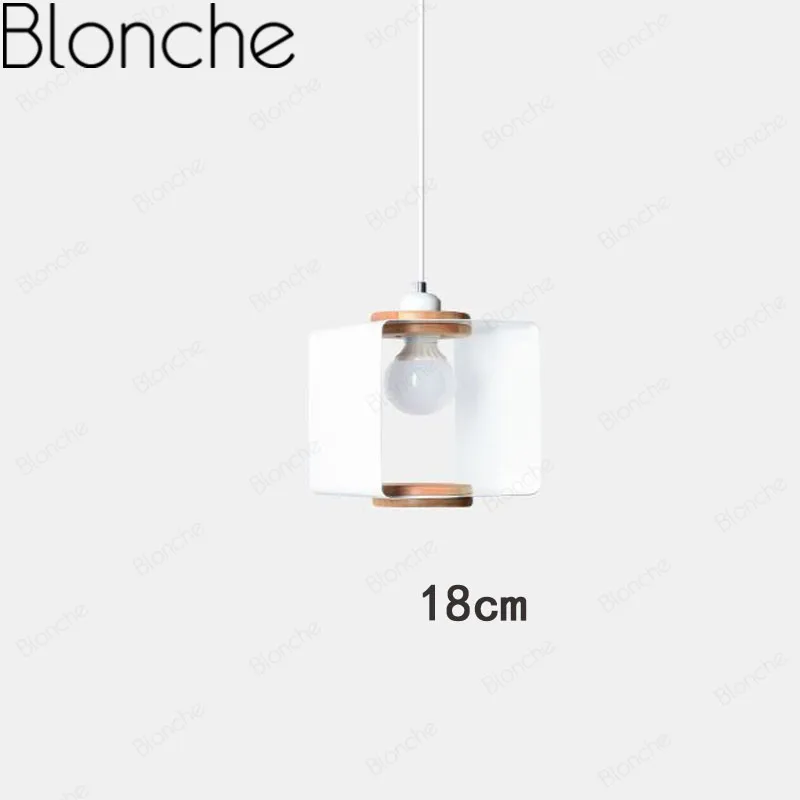 Goedkoop Moderne Cube Hanglampen Nordic Industriële Veranderende Lamp Voor Woonkamer Bar Slaapkamer Houten Luminarias Macarons Ontwerp Lichten