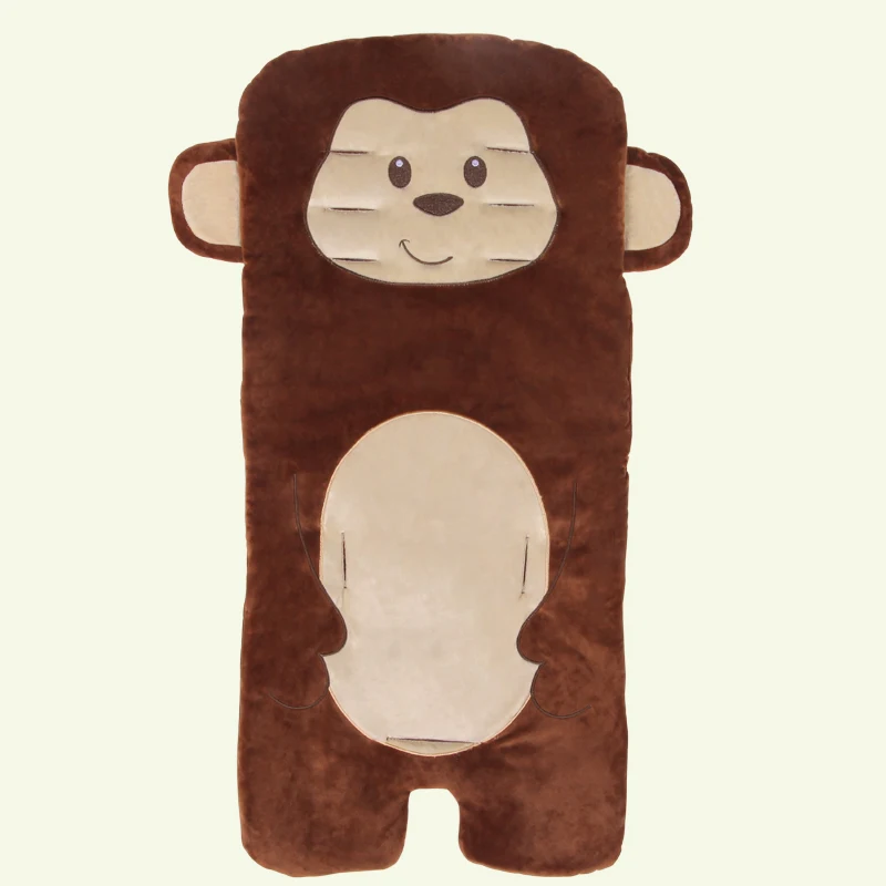 Brown Monkey Милый дизайн в виде животных, подушка для детской коляски, хлопковая подкладка, универсальная коляска, стульчик для кормления, коврик для сиденья, аксессуары для детской коляски - Цвет: Brown Monkey