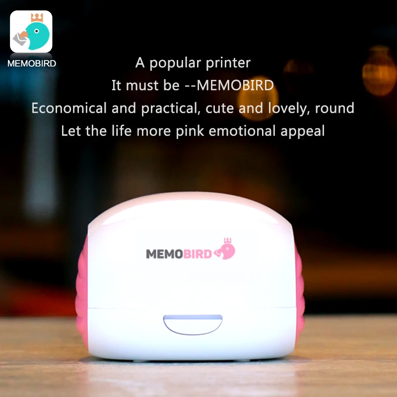 Розовый принтер MEMOBIRD G2 Wi Fi портативный Bluetooth печать штрих кодов беспроводной