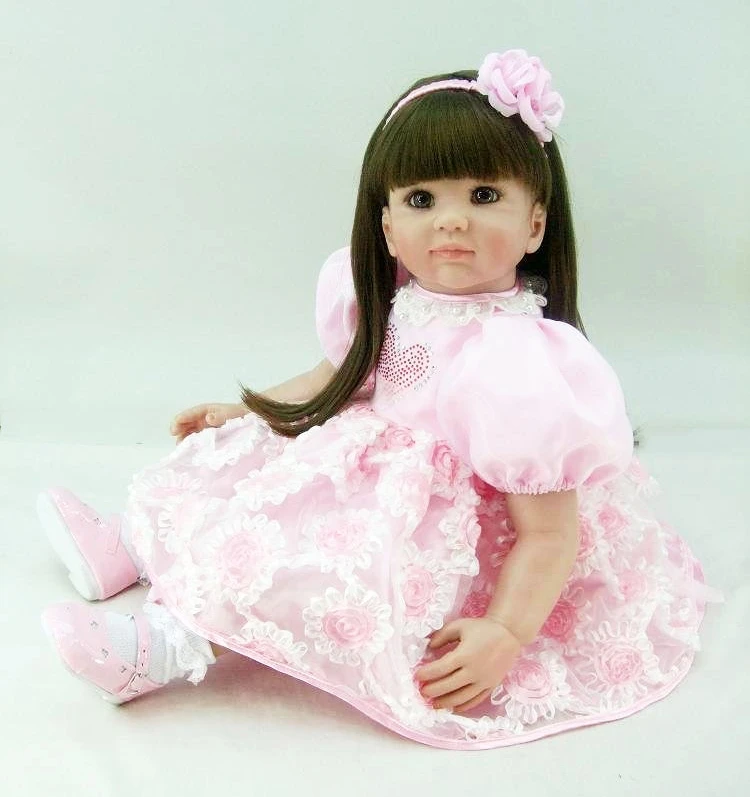 Dollmai бутик 60 см винилсиликоновых reborn baby doll Игрушки для новорожденных девочек