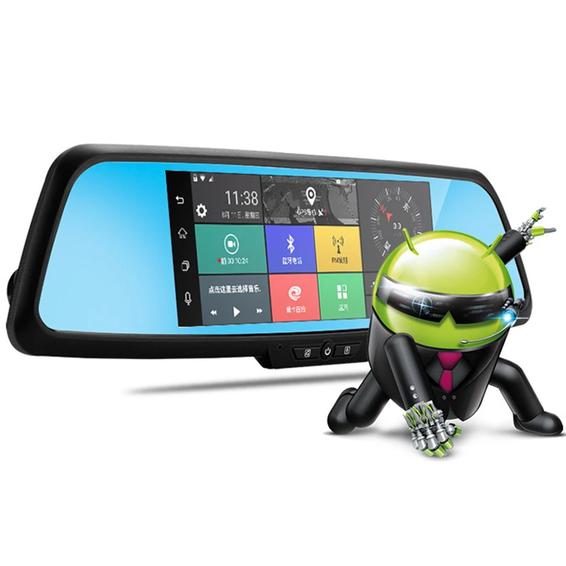 Автомобильные видеорегистраторы 3G Камера регистраторы Android 5.0 Двойной объектив 7