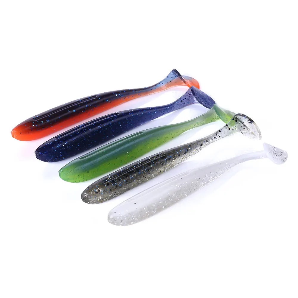 

ThunderShower 6PCS/Lot 10cm 5.5G Wobblers Fishing Lures Silicone Soft Bait Carp Fishing Tackle Fishing Worm