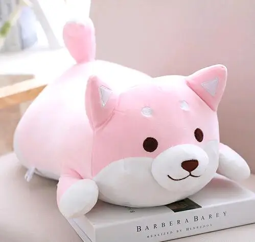 pink round eyes Милый Шиба ину плюшевые мягкие детские игрушки, супер мягкие чай толстая собака плюшевая подушка, собака задница Подушка, дети друзья игрушки, рождественские подарки - Цвет: pink round eyes