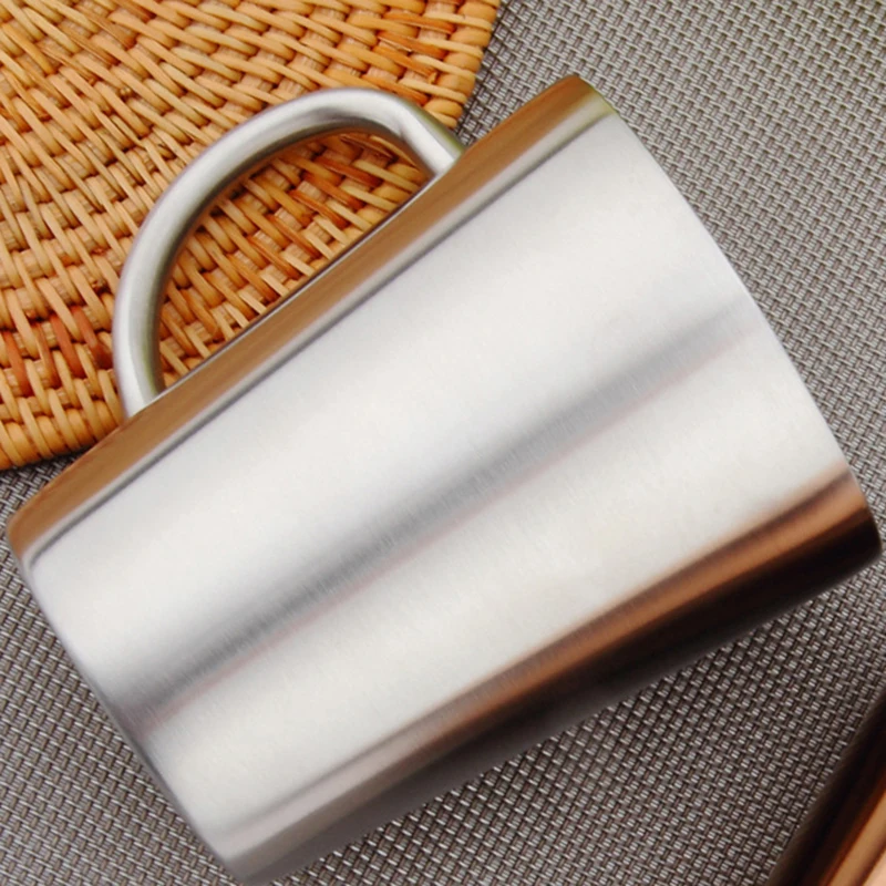 Кофейные кружки из нержавеющей стали для молока и кофе утепленные двухслойные