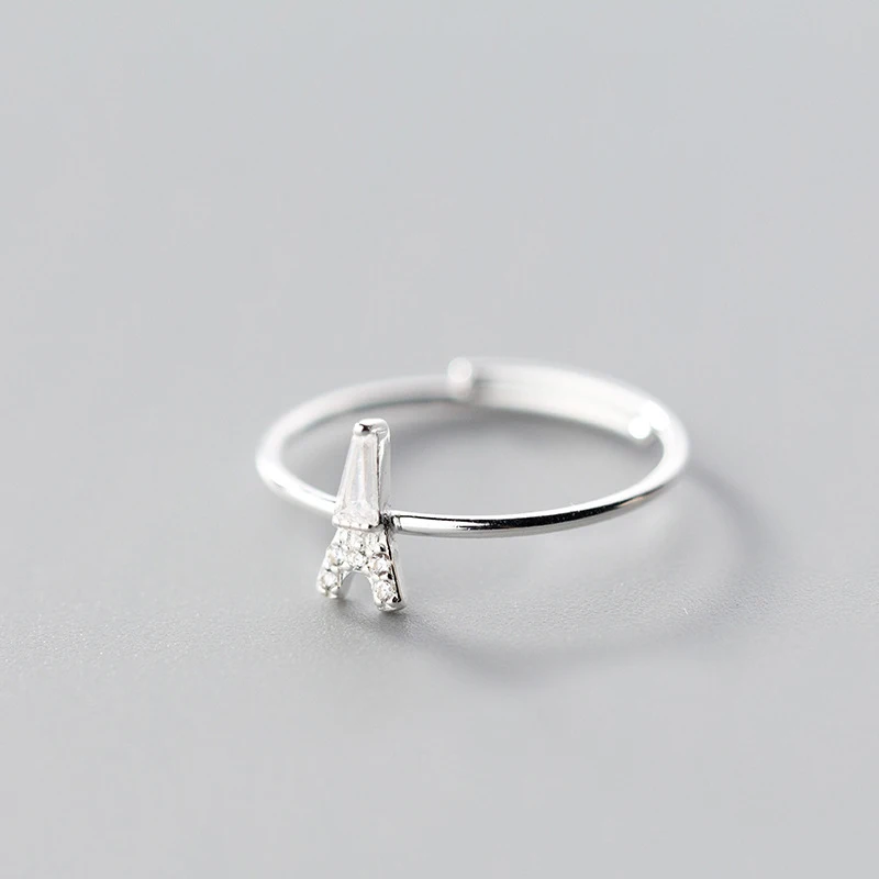 

MloveAcc Classic 925 Sterling Silver Eiffel Tower Rings with Clear CZ for Women Fashion Sterling Silver Accessories