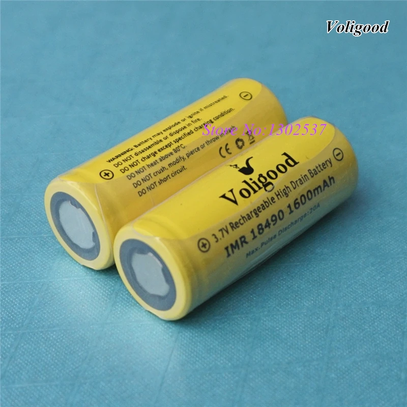 

Original Voligood 18490 3.7V 3.6v 1600MAH IMR 20AH Rechargeable Li-ion lithium ion chargeable Battery Cell for power supply