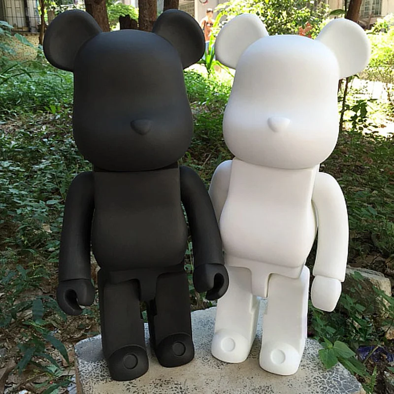 28 см/11 дюймов Bearbrick 400% краска собственного приготовления цвет черный ПВХ