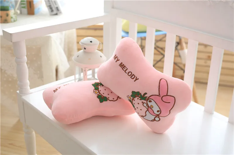1 пара 27 см милая плюшевая подушка с бантом My Melody для шеи автомобиля чехол ремня