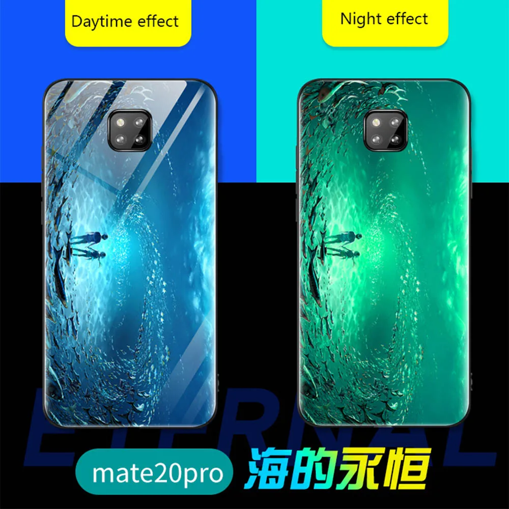 Luminous Phone Case For Huawei Honor Play 8X Max 9 10 Lite Mate 20 Pro P10 P20 Plus Nova 3 Tempered Glass Cases |