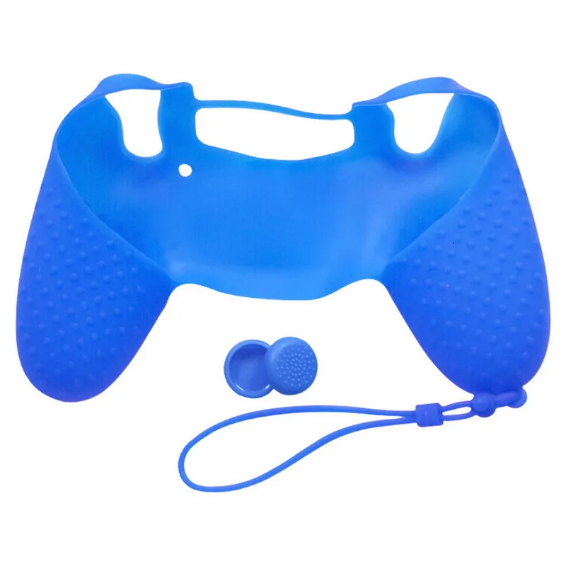 2017 новое поступление синий силиконовый чехол + ДЖОЙСТИК колпачки для Sony Play Station 4