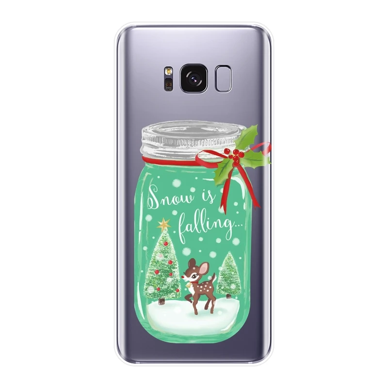 Мягкий силиконовый чехол для телефона Samsung Galaxy Note 9 8 5 4 с рождественским оленем S5 S6