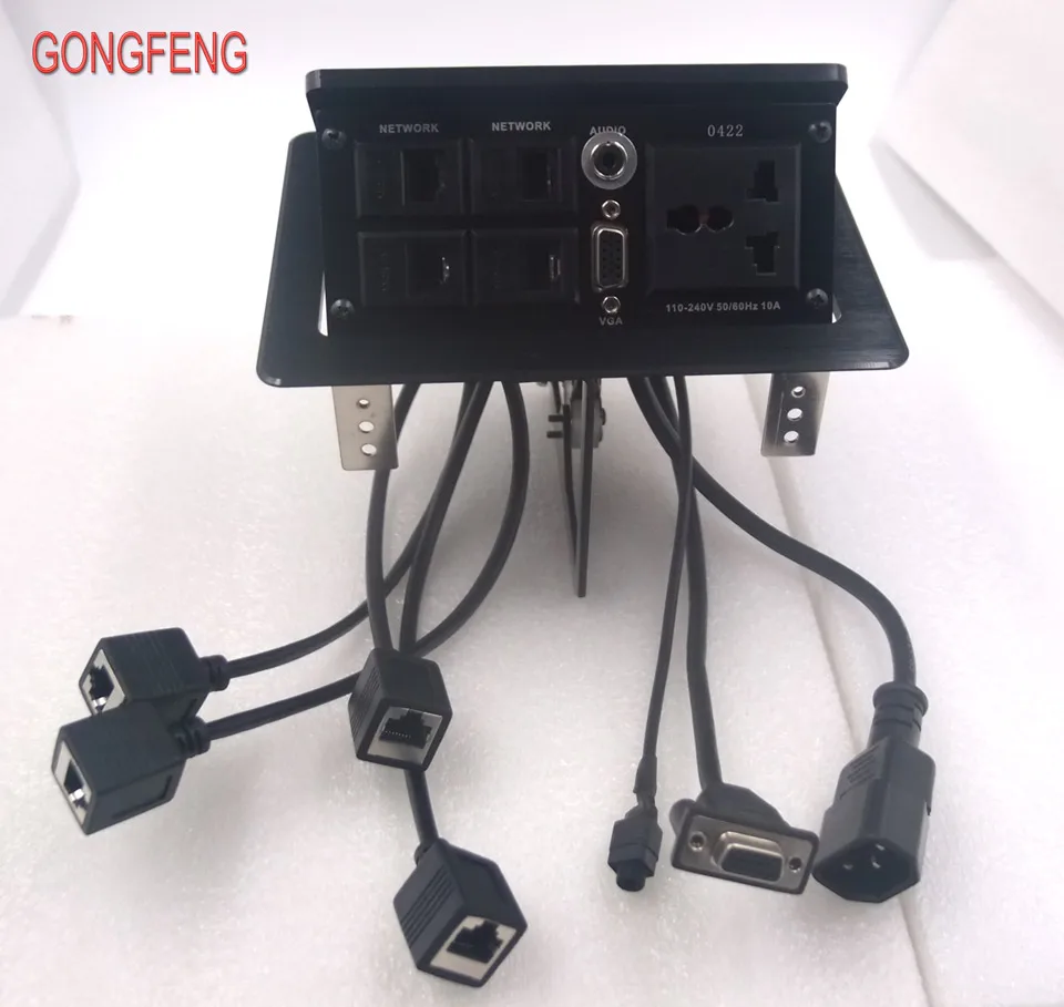GONGFENG Горячая 1 шт. Новинка 0422 Настольный мультимедийный с проводом VGA четыре сети 3 отверстия универсальный разъем питания специальная