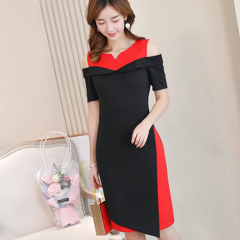 Женское платье с коротким рукавом и v образным вырезом абрикосовое Бандажное