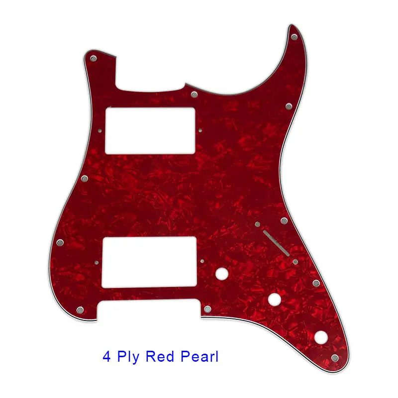 4 ply red pearl Pleroo гитарные аксессуары накладки с 11 винтами для fender standard ST HH гитара Stratocaster с PAF Humbucker многоцветный - Цвет: 4 ply red pearl